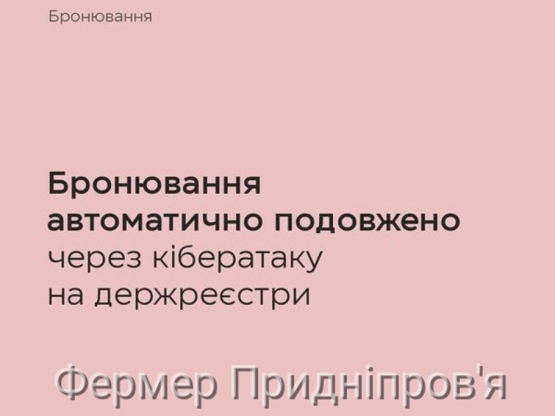 Уряд автоматично подовжив строк діючих бронювань на місяць через кібератаку на держреєстри 