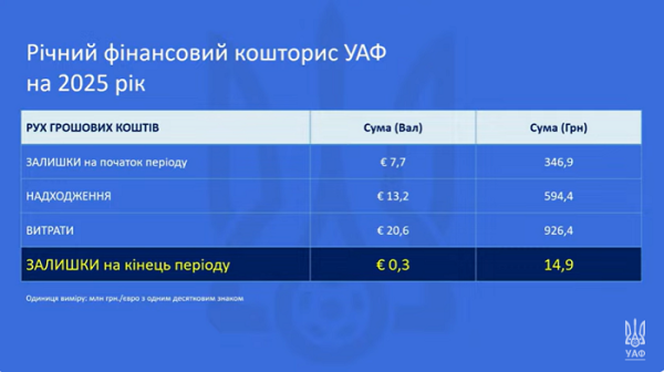 Фінанси УАФ: цього року в два рази менше надходжень, ніж у 2024-му, національна збірна отримає менше грошей